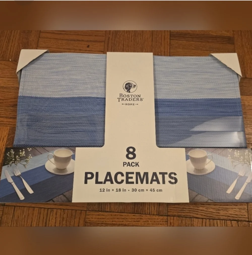 Boston Traders Home 8 Pack Placemats, Blue